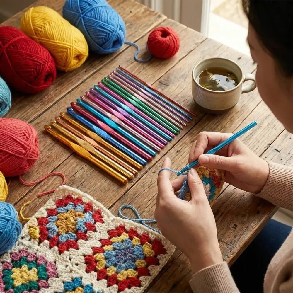 Multicolor aluminum knitting needles - home improvement