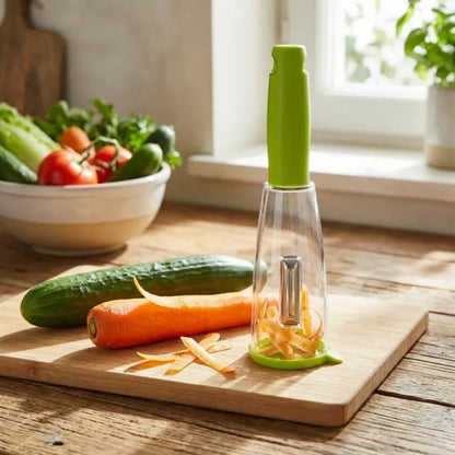 Multifunction kitchen peeler with storage container