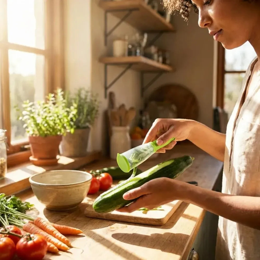Multifunction kitchen peeler with storage container
