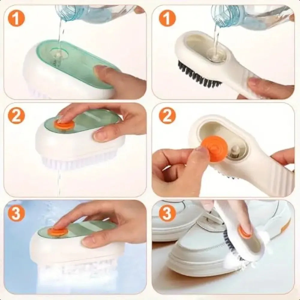Multifunctional scrubbing brush dispenser