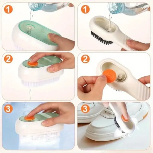 Multifunctional scrubbing brush dispenser - home improvement
