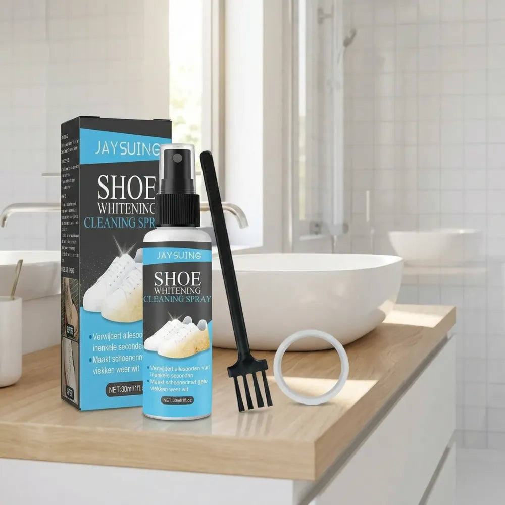 Multifunctional shoe whitener spray