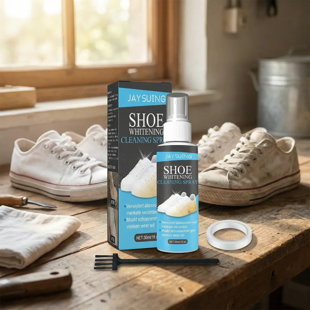Multifunctional shoe whitener spray