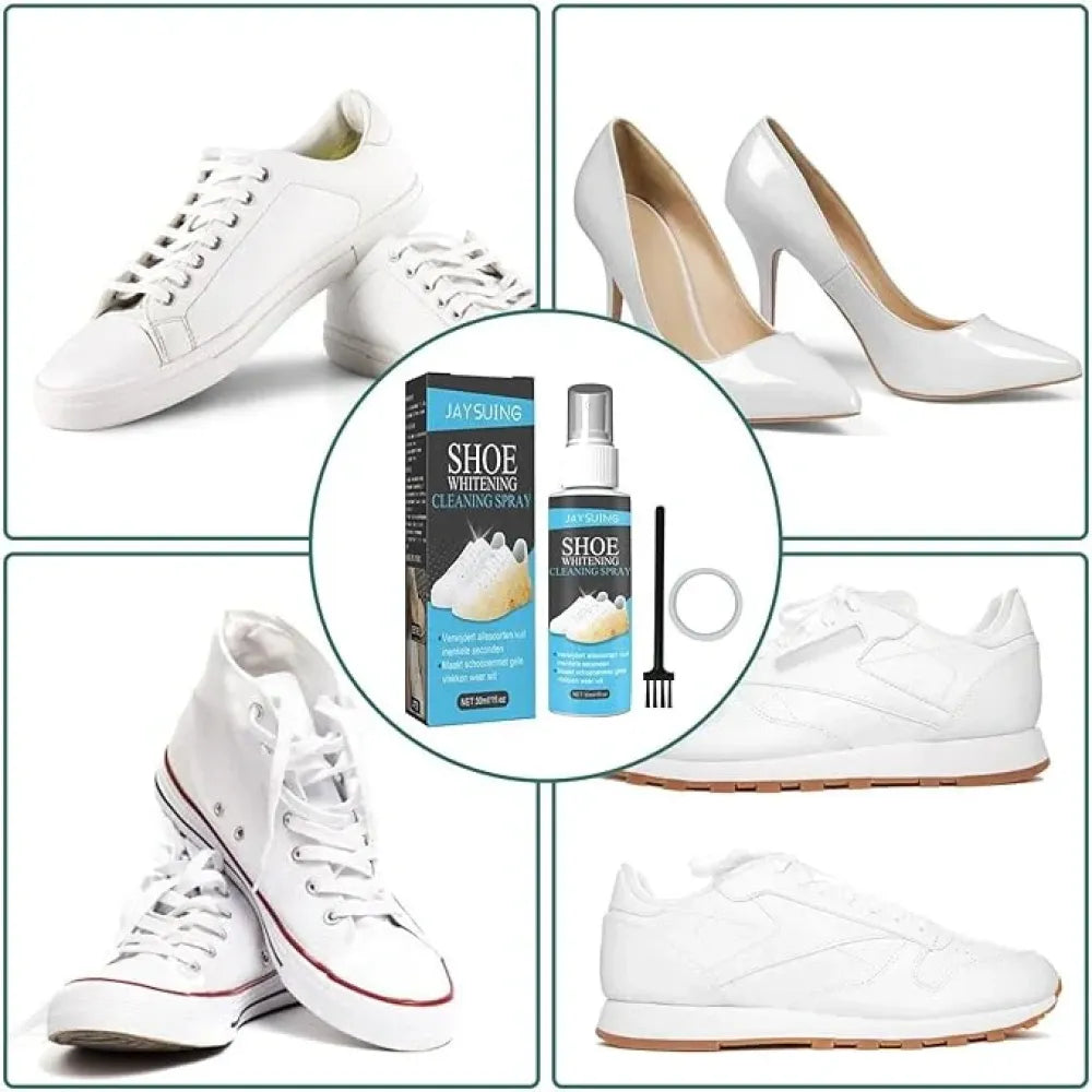 Multifunctional shoe whitener spray