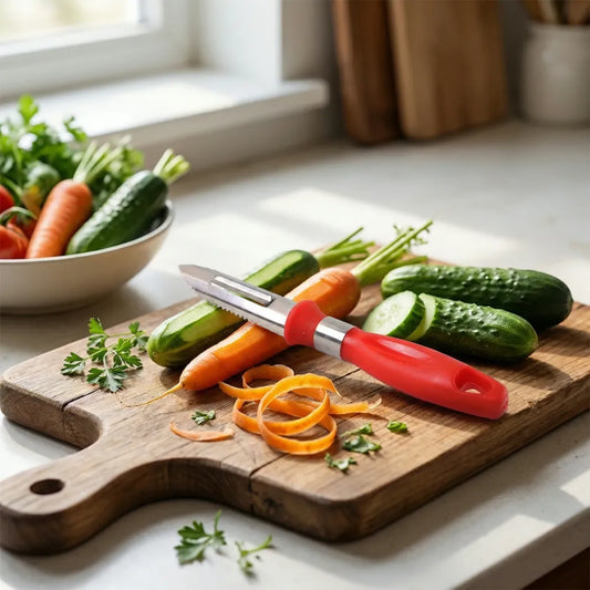 Multipurpose 2-in-1 stainless steel knife peeler (1 pc) - home & kitchen