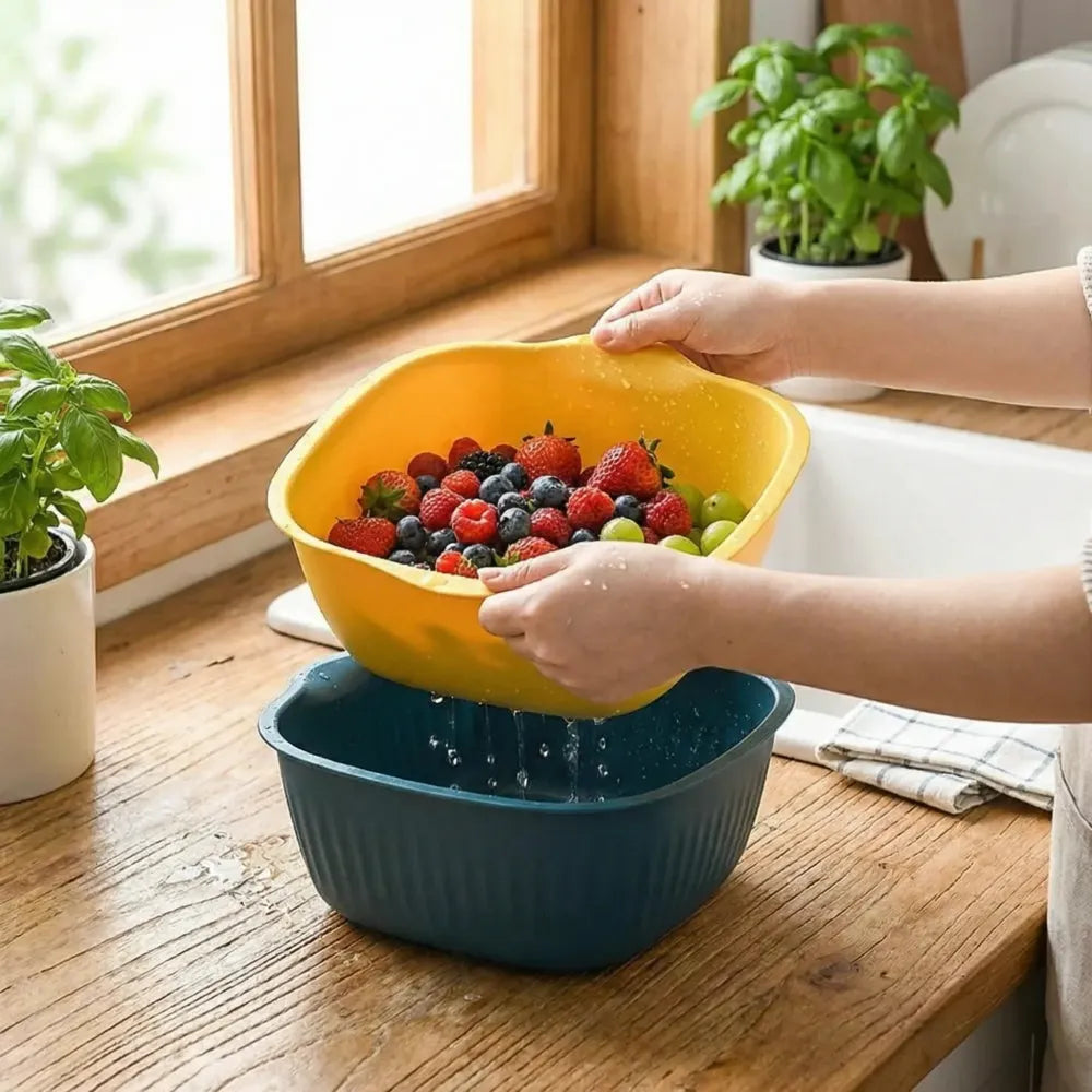 Multipurpose kitchen strainer bowl - home &