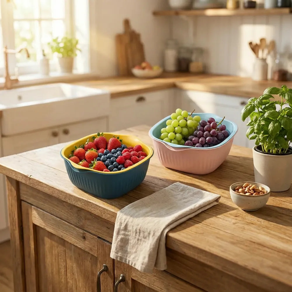 Multipurpose kitchen strainer bowl - home &