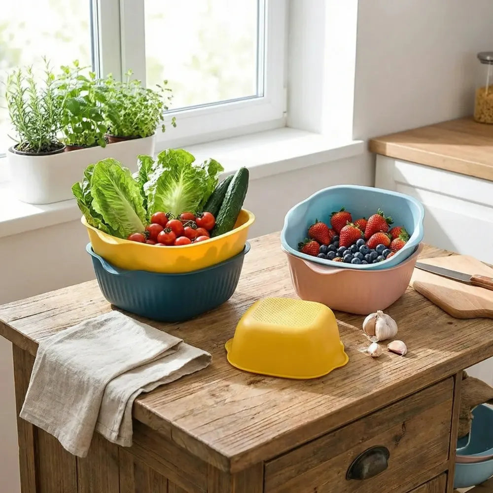 Multipurpose kitchen strainer bowl - home &