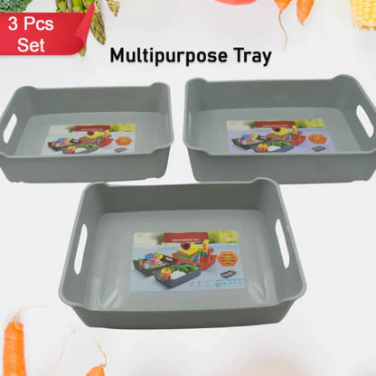 Multipurpose plastic tray set - home & kitchen