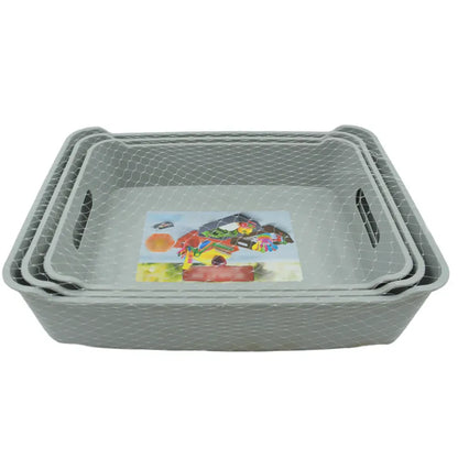 Multipurpose plastic tray set - home & kitchen