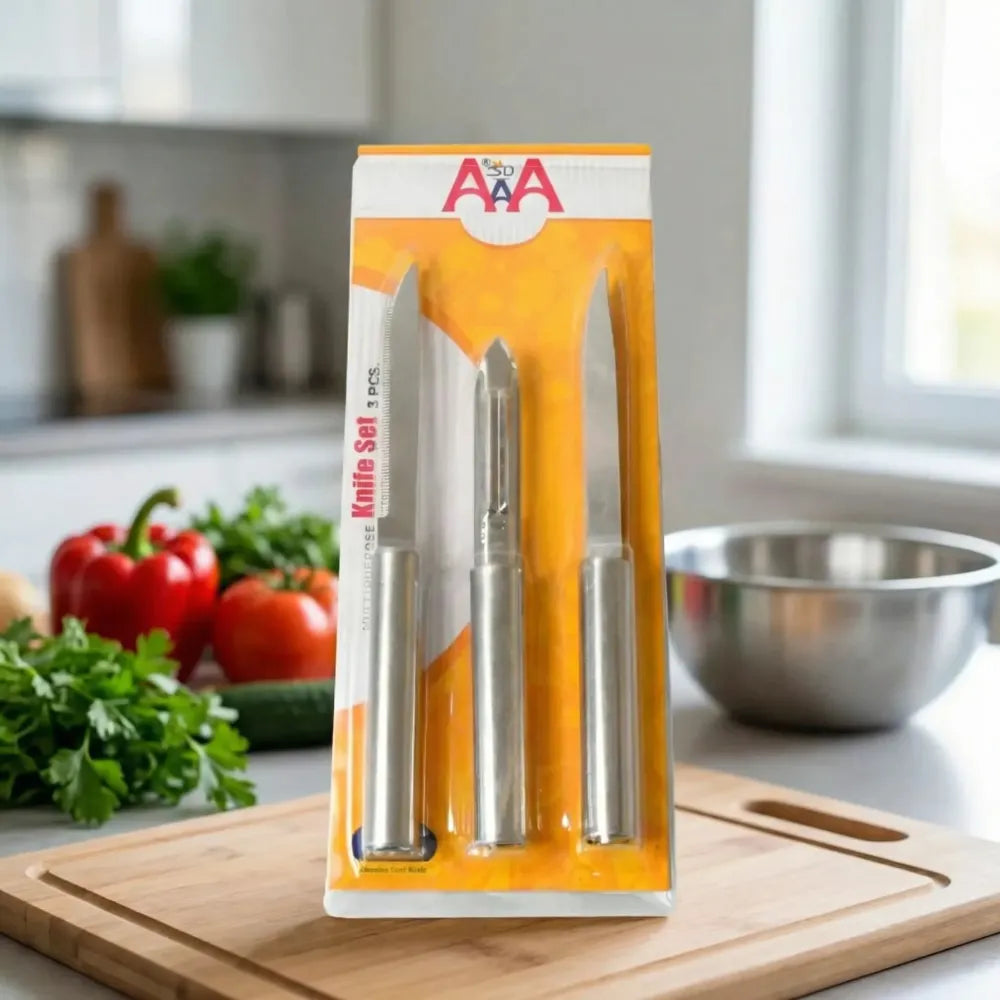 Multipurpose stainless steel knife set - home & kitchen