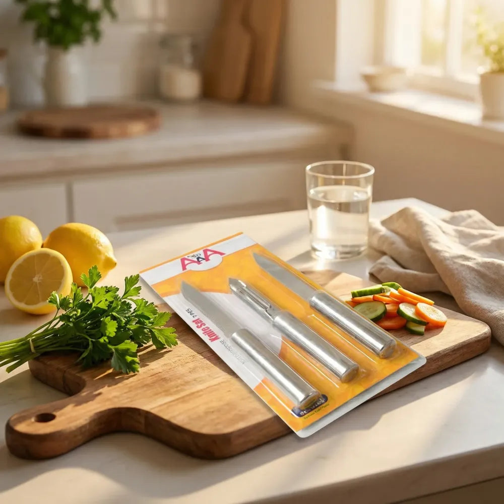 Multipurpose stainless steel knife set - home & kitchen