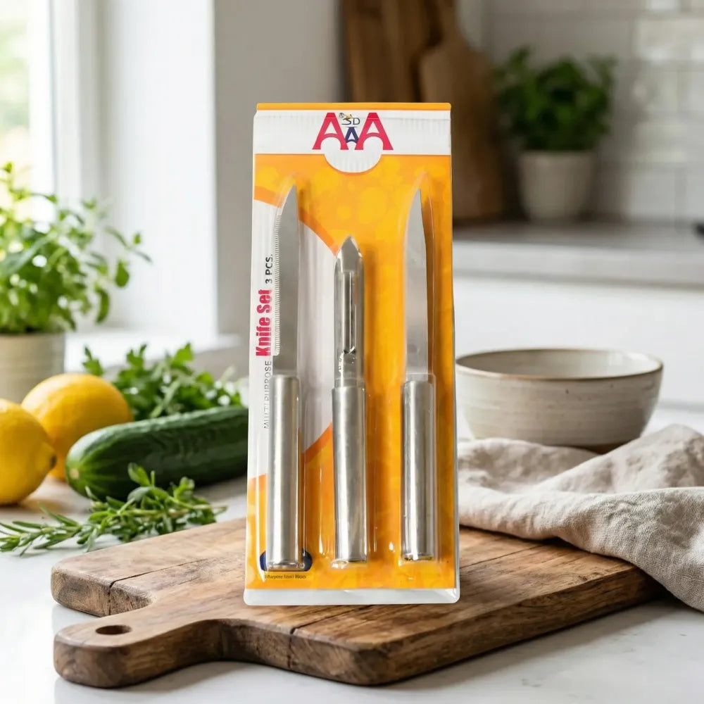 Multipurpose stainless steel knife set - home & kitchen