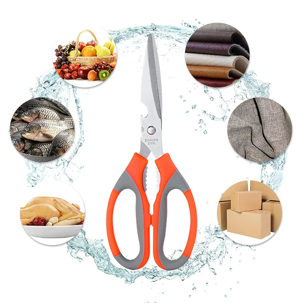 Multipurpose stainless steel scissors - home & kitchen
