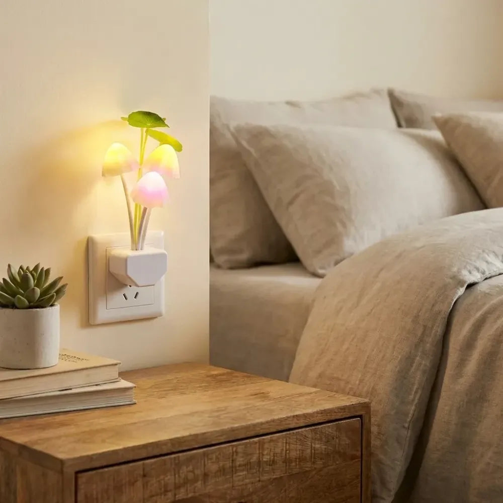 Mushroom lamp automatic sensor light multi-color changing best night avatar led bulbs