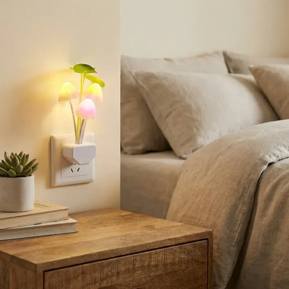 Mushroom lamp automatic sensor light multi-color changing best night avatar led bulbs