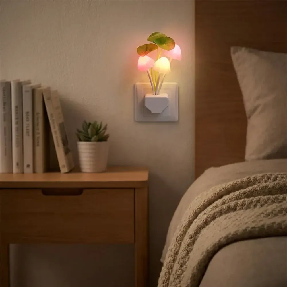 Mushroom lamp automatic sensor light multi-color changing best night avatar led bulbs