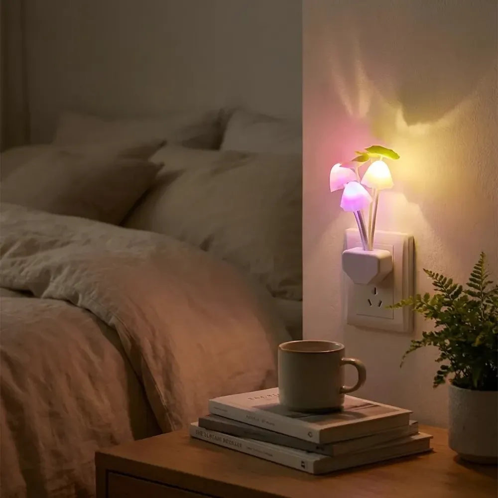 Mushroom lamp automatic sensor light multi-color changing best night avatar led bulbs