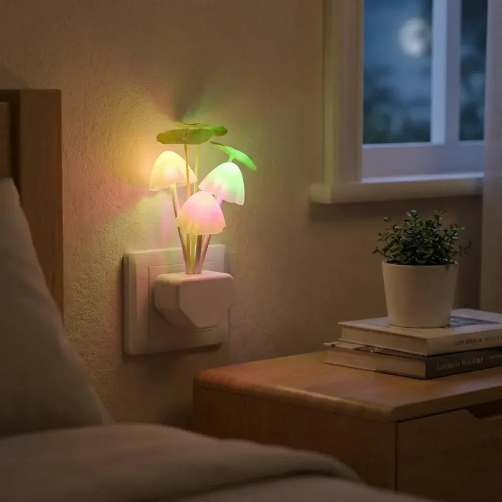 Mushroom lamp automatic sensor light multi-color changing best night avatar led bulbs