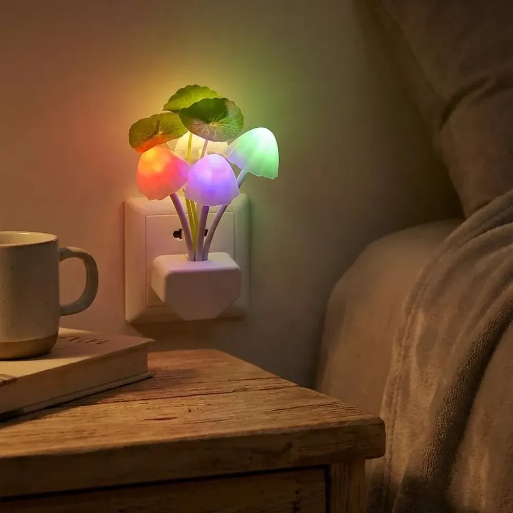 Mushroom lamp automatic sensor light multi-color changing best night avatar led bulbs