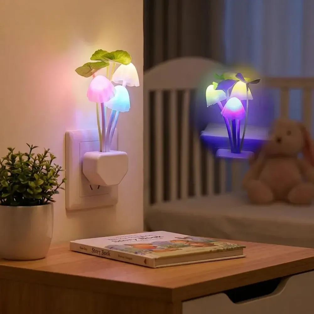 Mushroom lamp automatic sensor light multi-color changing best night avatar led bulbs