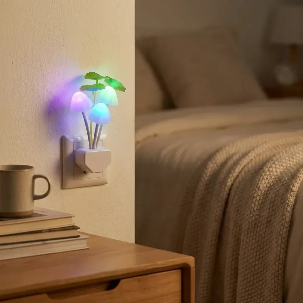 Mushroom lamp automatic sensor light multi-color changing best night avatar led bulbs