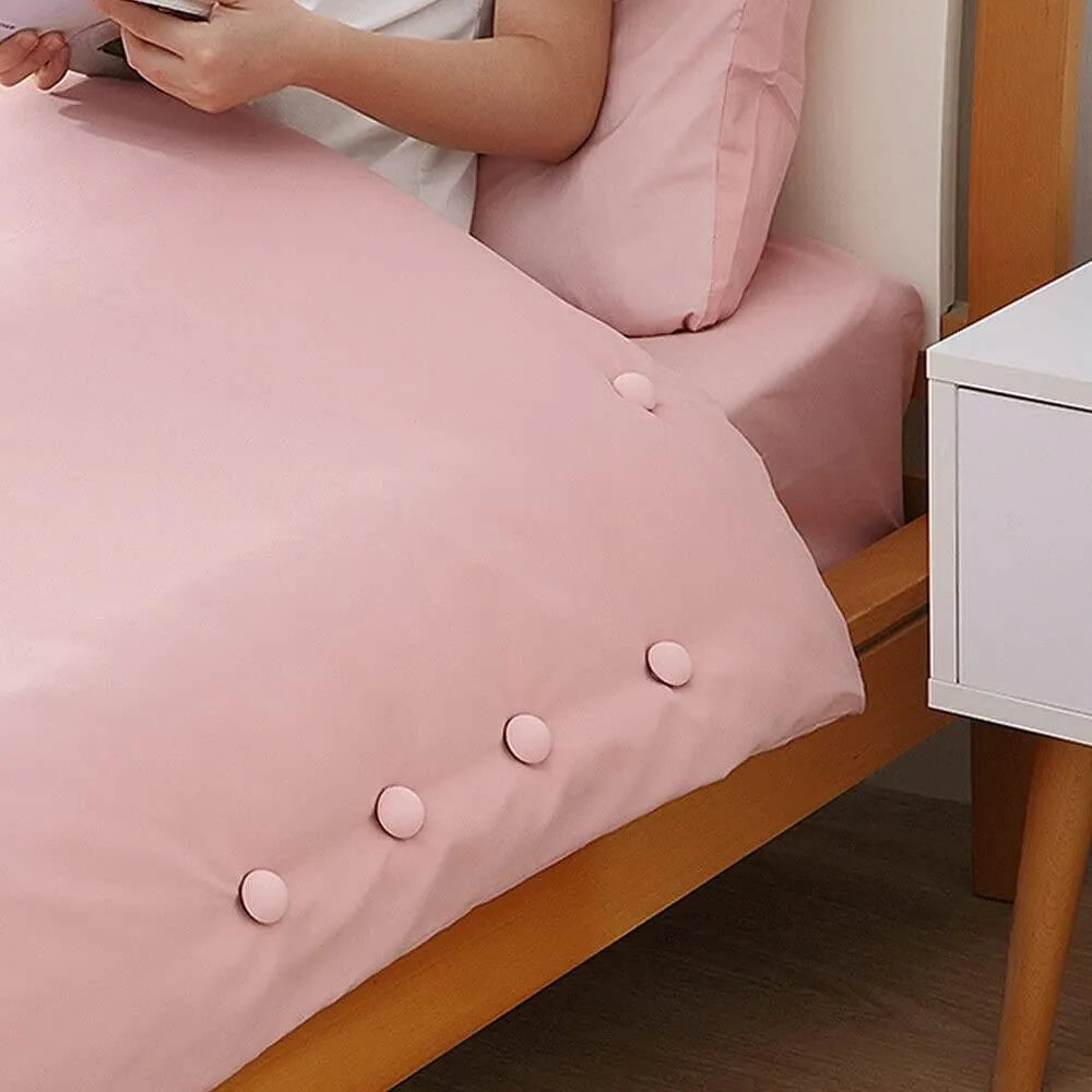Mushroom shape quilt bedsheet fixing clips (pack fo 6)