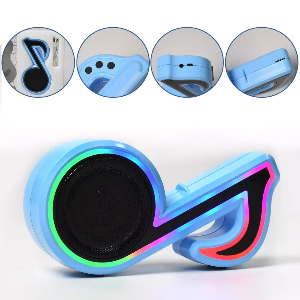 Music note bluetooth speaker