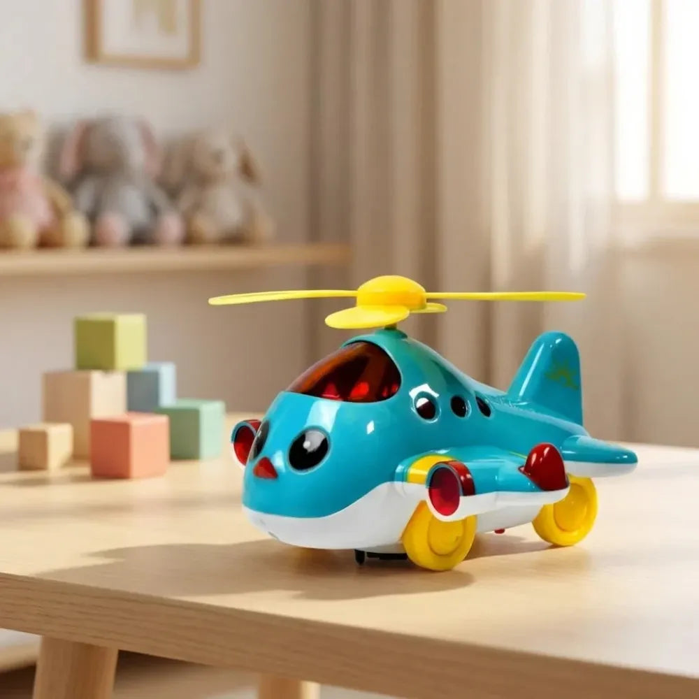 Musical crawling airplane toy - toys