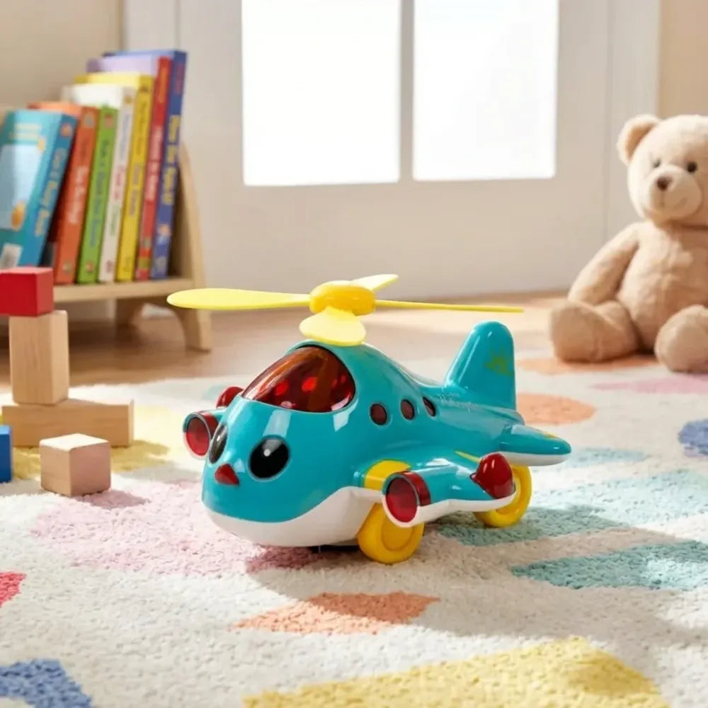 Musical crawling airplane toy - toys
