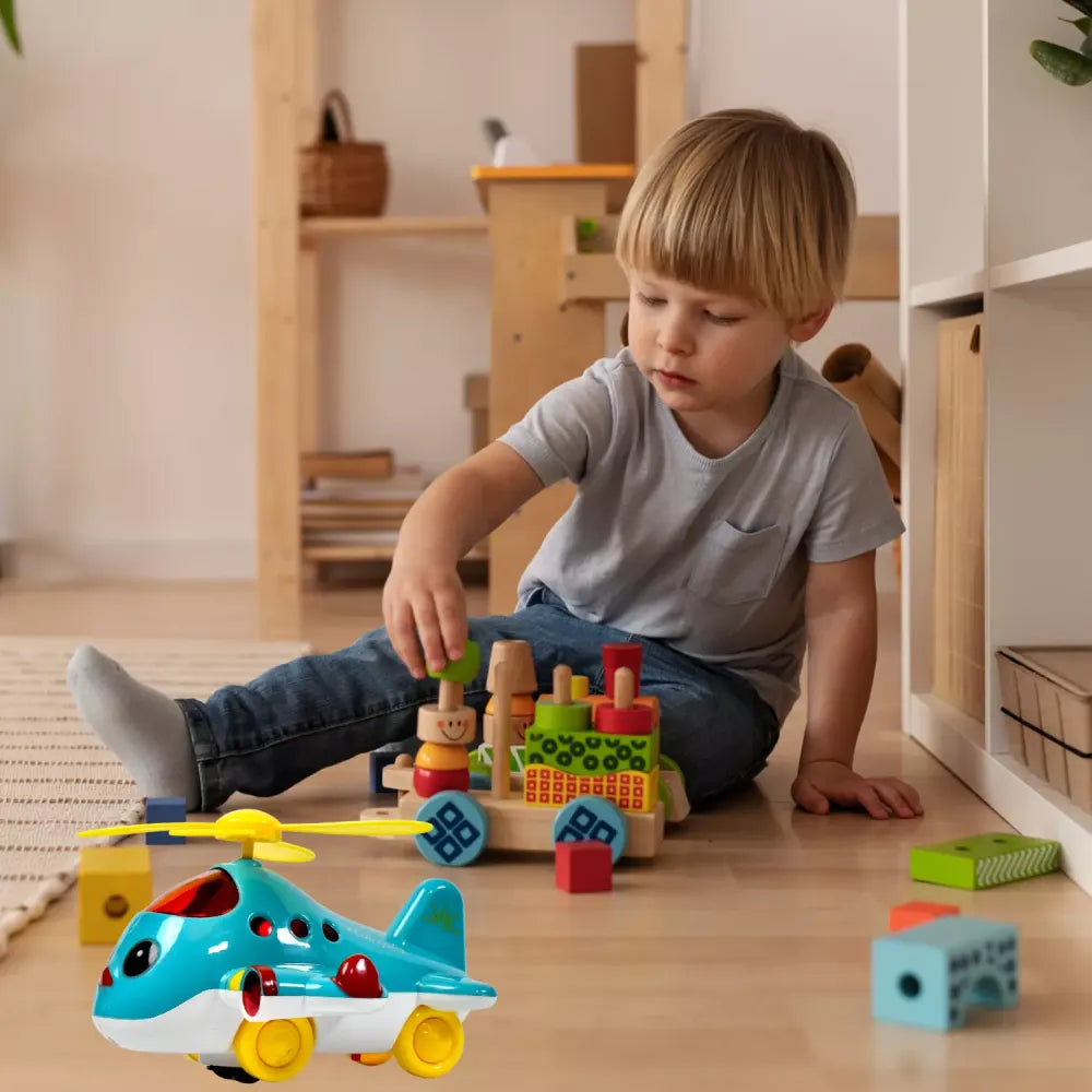 Musical crawling airplane toy