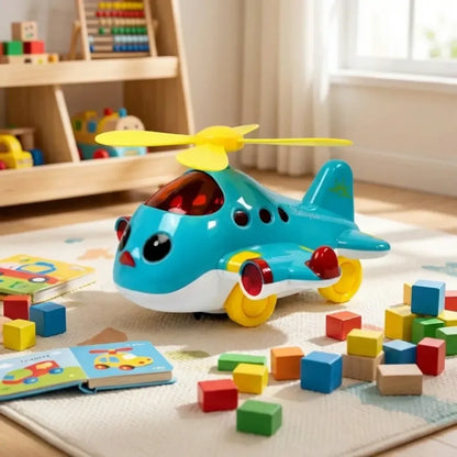 Musical crawling airplane toy - toys
