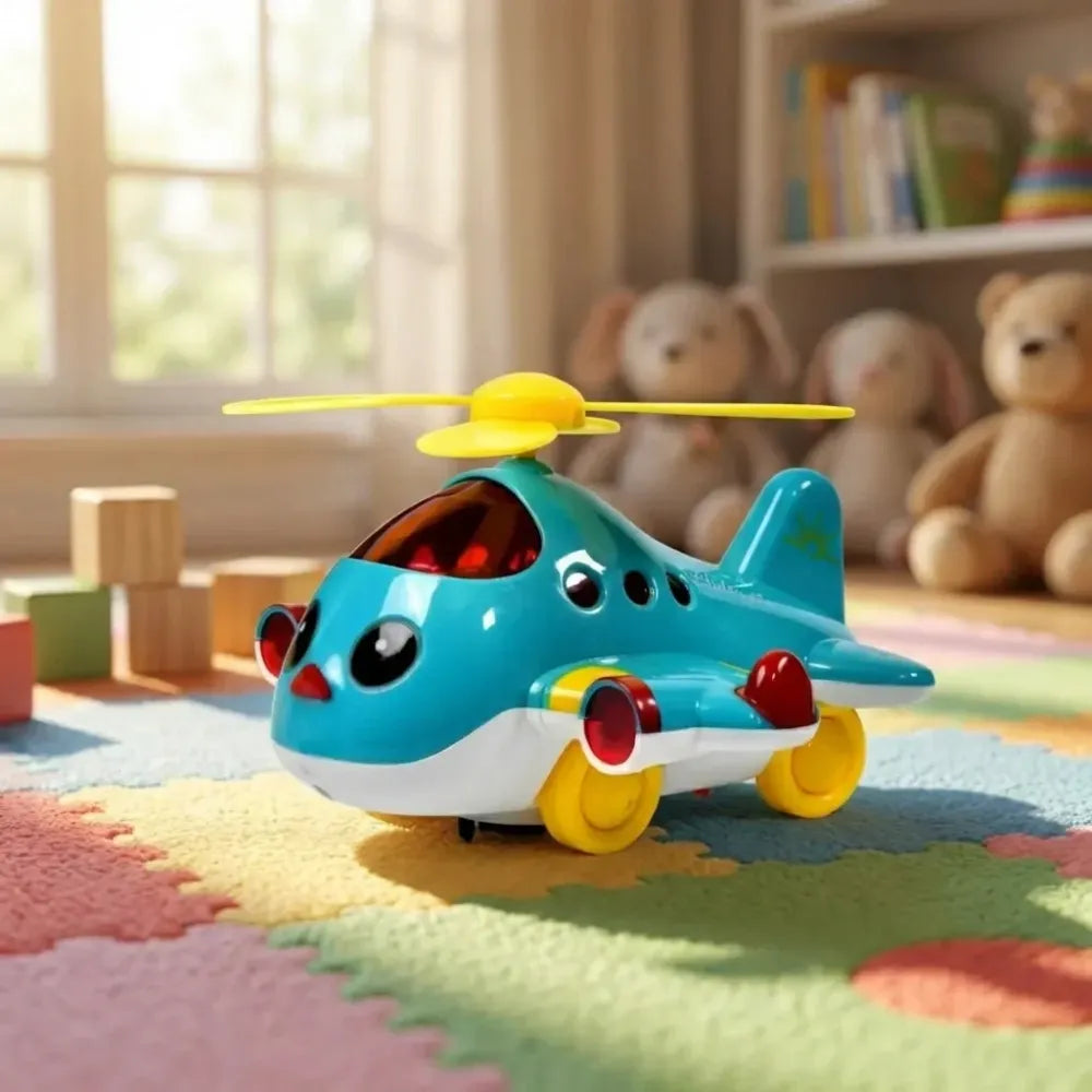 Musical crawling airplane toy - toys