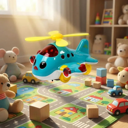 Musical crawling airplane toy - toys