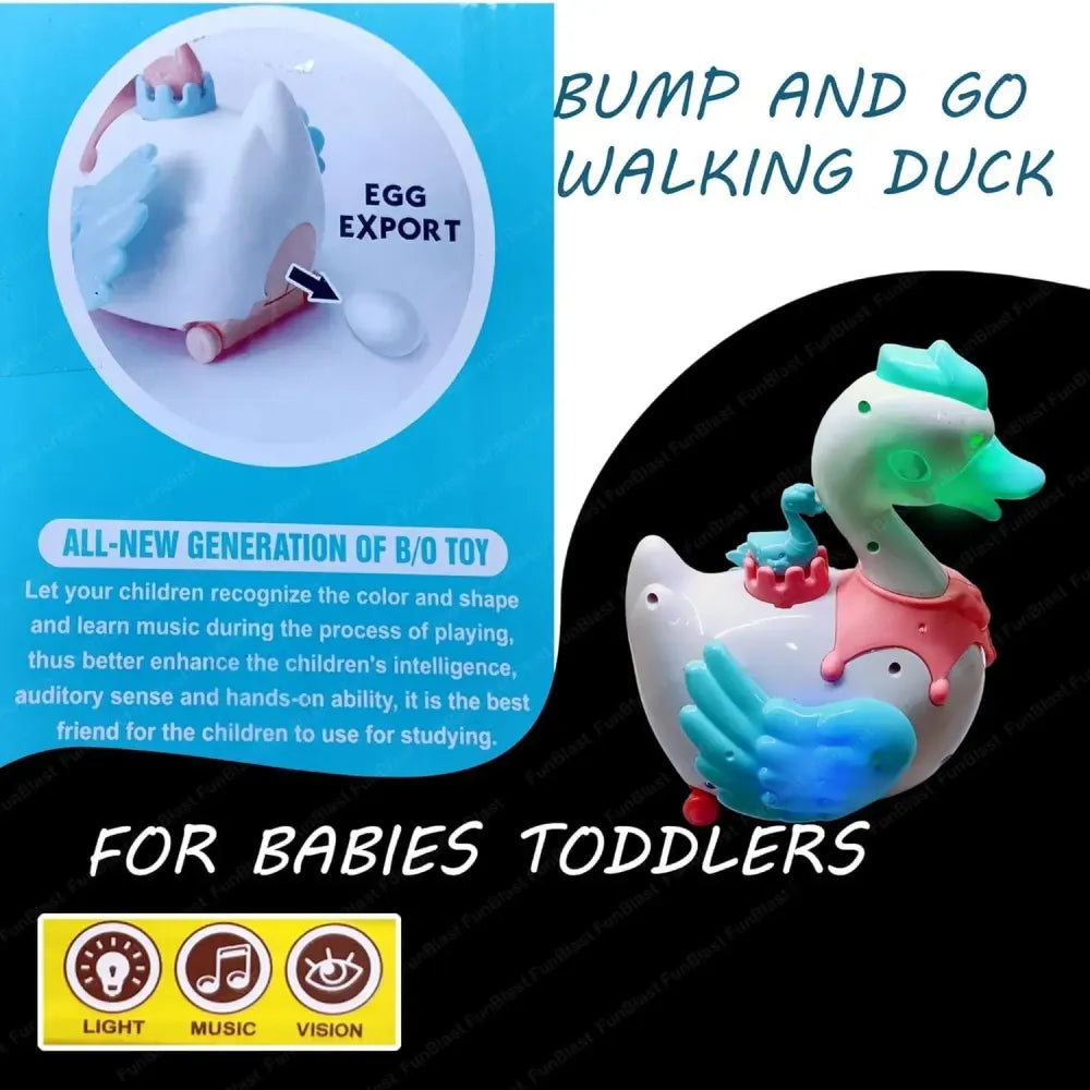 Musical swan egg-laying toy