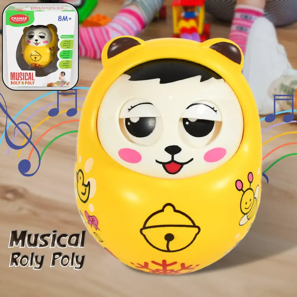 Musical wobble baby toy