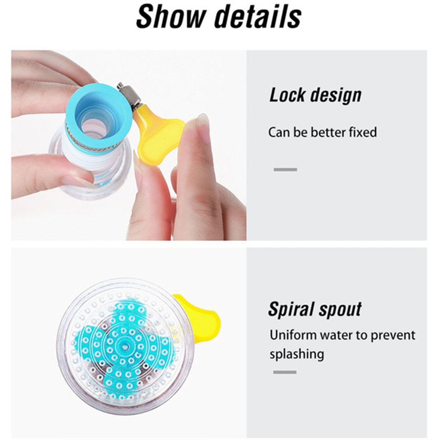 0208 360 Degree Water Saving Faucet Expandable Water Valve Splash Regulator - Kitchen Tool