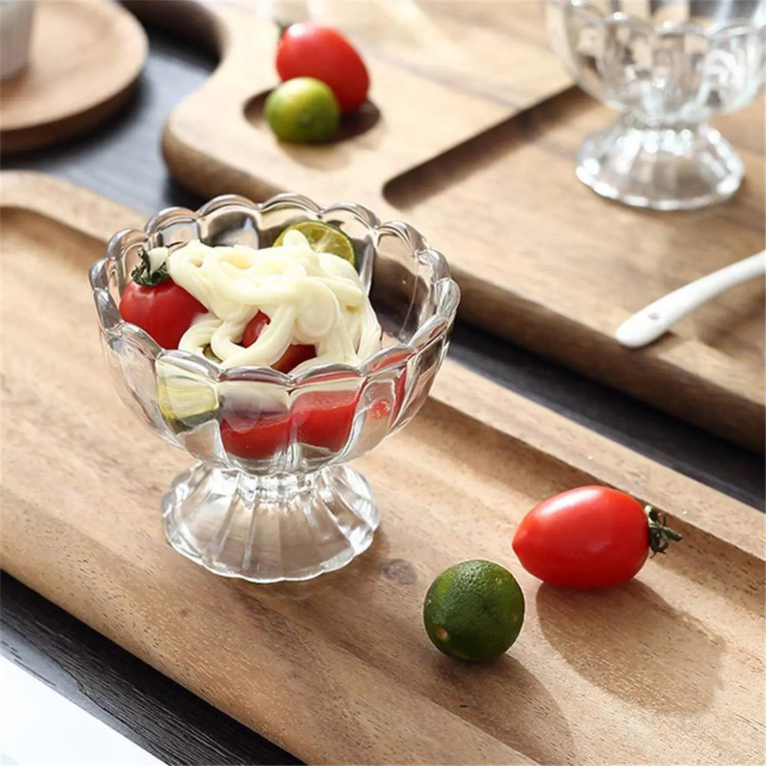 Glass dessert bowl set (6 pcs)
