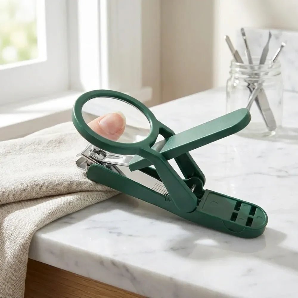 Nail clipper with magnifying glass (pack of 1)