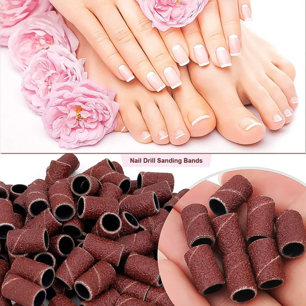 Nail drill sanding band machine replacement bits pedicure tool (10 pcs set) - health care
