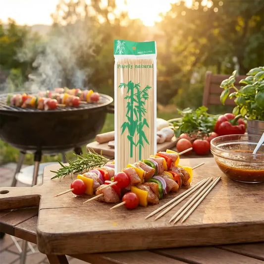 Natural bamboo bbq skewers (30cm) - home & kitchen