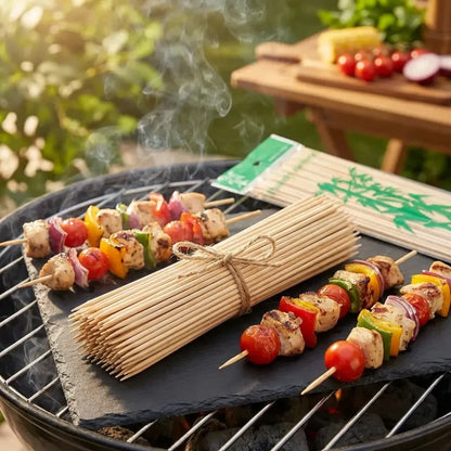 Natural bamboo bbq skewers (30cm) - home & kitchen
