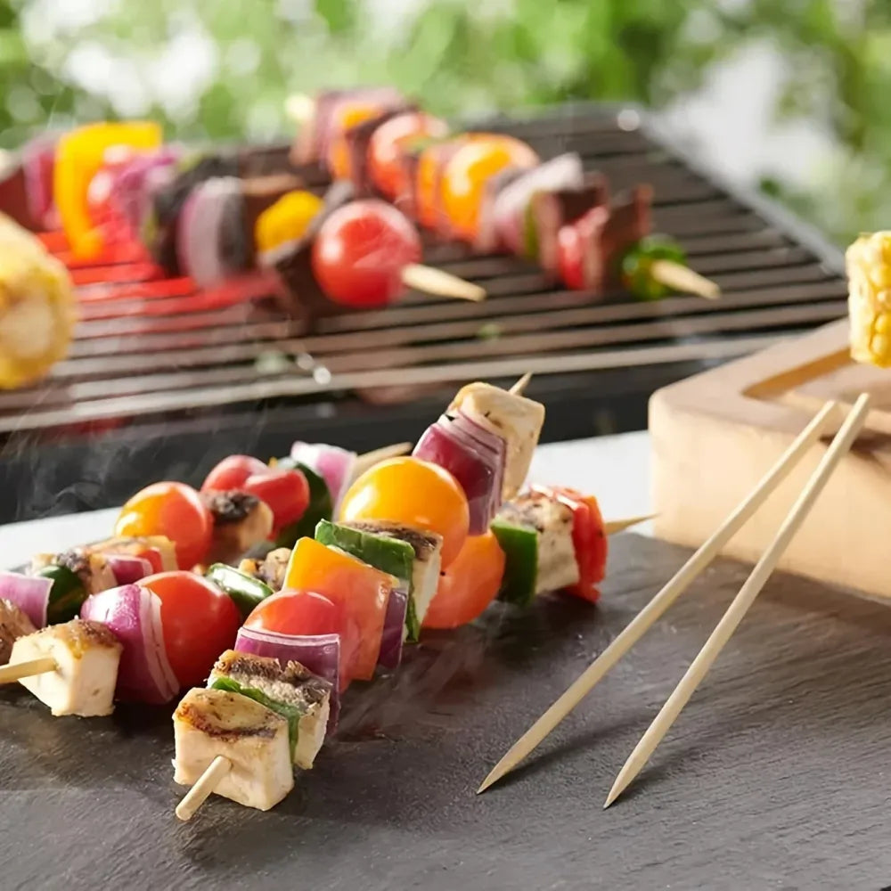 Natural bamboo bbq skewers (30cm) - home & kitchen