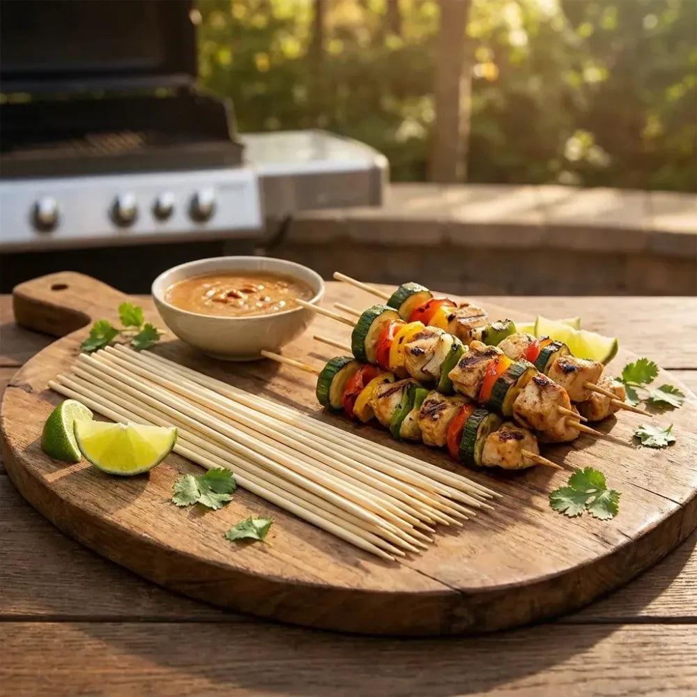 Natural bamboo bbq skewers - home & kitchen