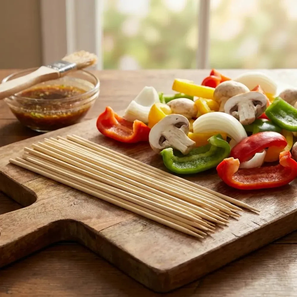 Natural bamboo bbq skewers - home & kitchen