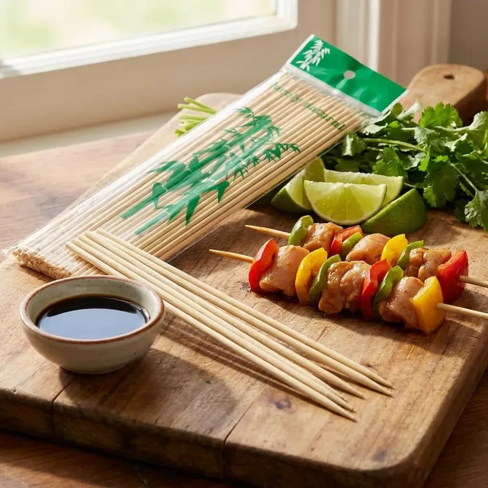 Natural bamboo bbq skewers - home & kitchen