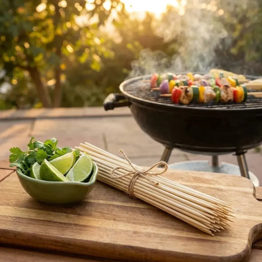 Natural bamboo bbq skewers - home & kitchen