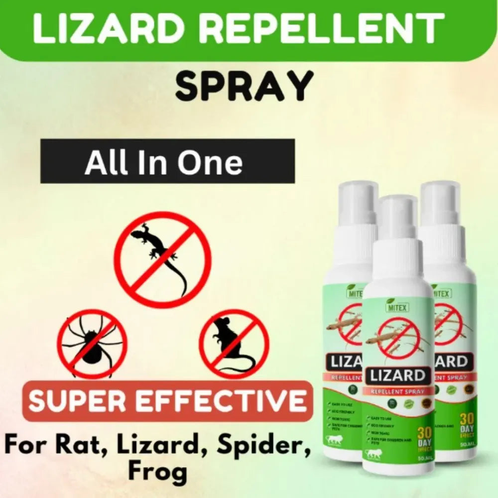 Natural lizard repellent spray