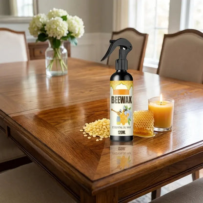 Natural micro-molecularized beeswax spray - wood polish