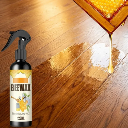 Natural micro-molecularized beeswax spray - wood polish